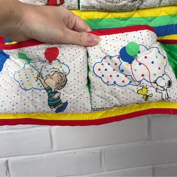 Vintage Peanuts Snoopy Charlie Brown Characters Cloth Hanging Organizer - Picture 8 of 10